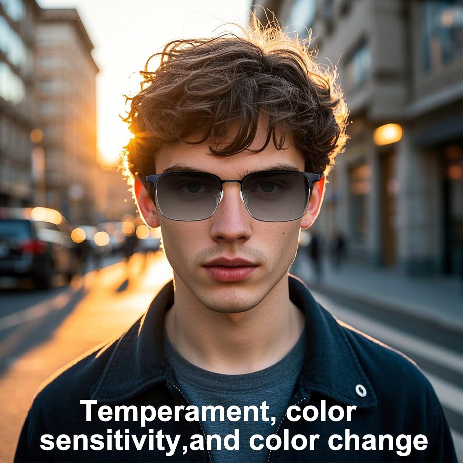 Smart Bluetooth Glasses for Women Men with Speaker Physical Color-Change Anti-Blue Light Polarized Built-in Microphone for Android iOS (Silver Frame) - Image 6